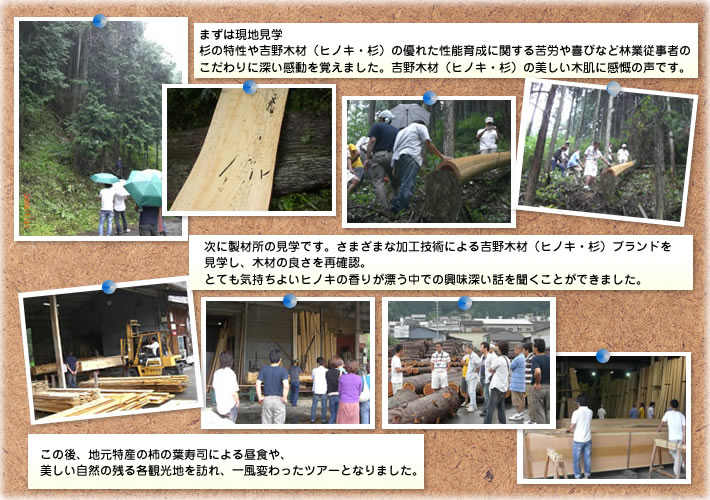 吉野木材（ヒノキ・杉）見学ツアー